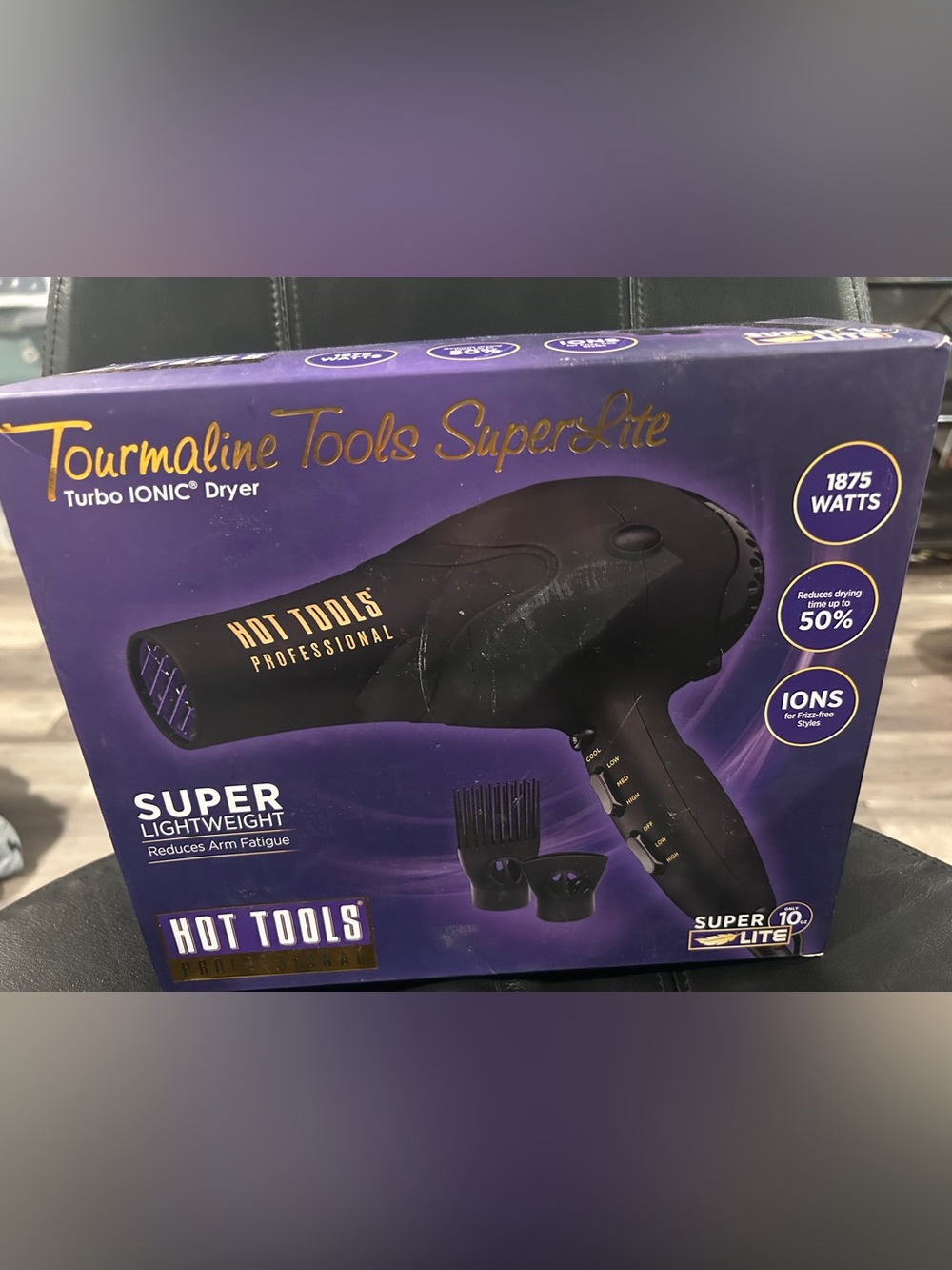 Hot Tools Super-Lite Turbo Ionic Hair Dryer in Black